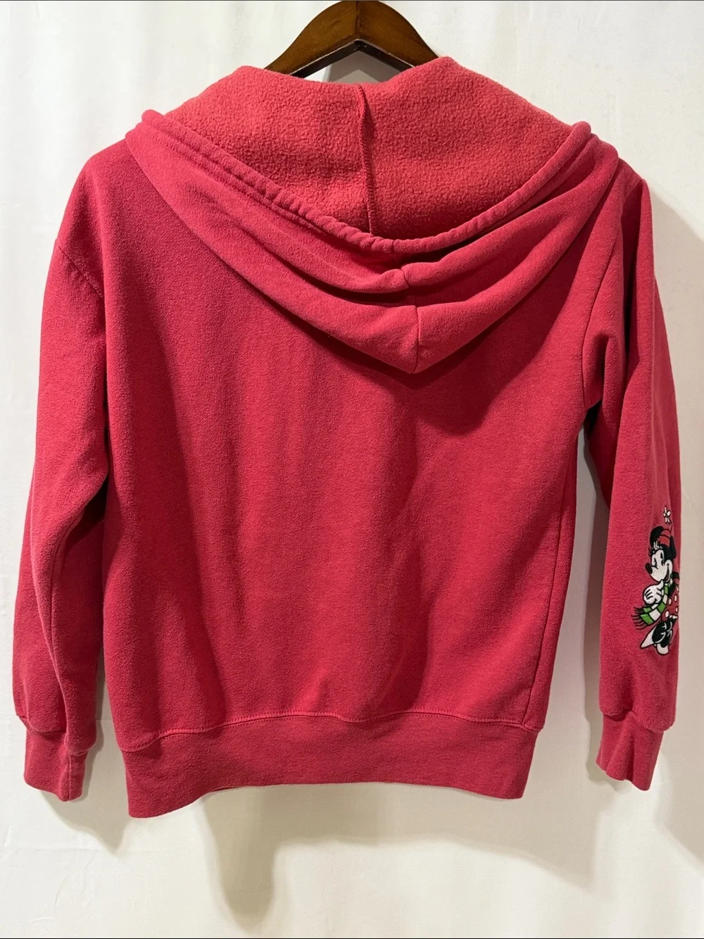 Youth Red Mickey Mouse Zip-Up Hoodie